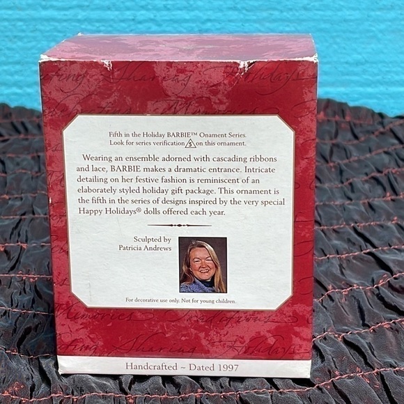 Hallmark 1997 Barbie Keepsake Ornament β 5th in Series Vintage Holiday Doll NIB - Picture 6 of 16